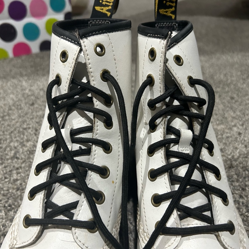 White Doc Martens boots. Size Women’s 10